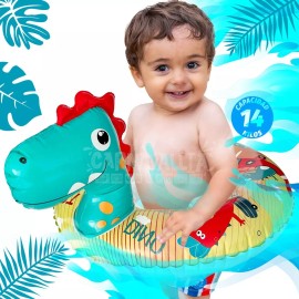 Grupo Carnavallia Inflable Dinosaurio Salvavidas Niño Flotador Asiento Alberca