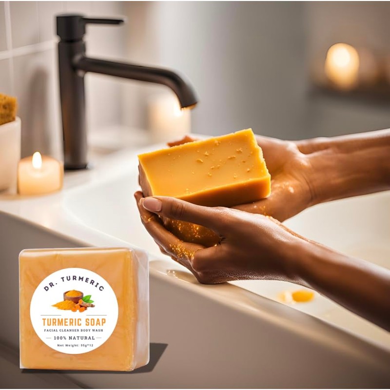 Turmeric Soap Bar | Face & Body Cleanser | Moisturizing