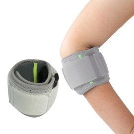 JUGUTA Tennisarm Bandage,Ellenbogenbandage,Für Sehnenentzündung,Arthritis,Lindert Die Schmerzen Bei Tennisarm Golferarm,Einstellbare Kompression Armbandage Ellbogen Manschette(Hellgrau)