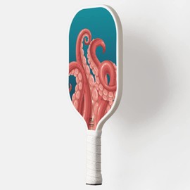 TigerTail Sports Octopus Tentacles Colorful Design Pickleball Paddle, USA Pickleball Approved, White Trim