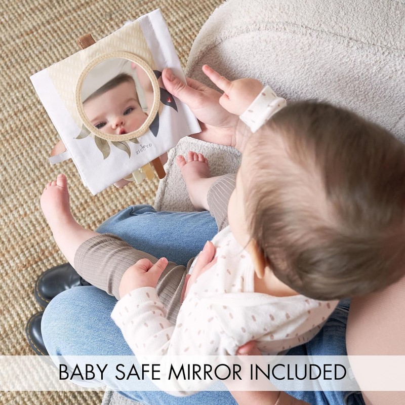 Soft Sensory Baby Cloth Book with Touch & Feel Pages,