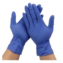 100 Guantes Desechables De Nitrilo De 9 Pulgadas, Color Mora