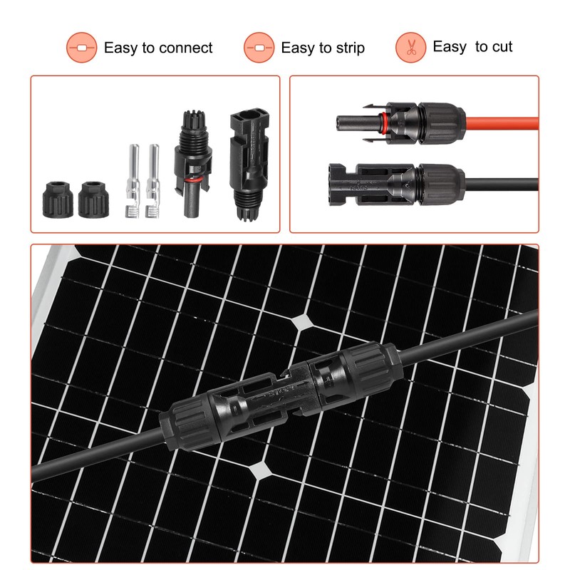 MECCANIXITY Solar Panel Wire 328ft 10AWG 6mm2 Solar Cable Extension