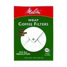 Melitta 627402 Wrap Coffee Filter Paper White, 40 Count - 6 Packs
