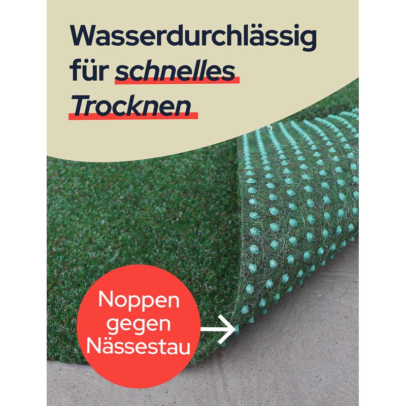 Primaflor Premium Lawn Carpet Green - Brown, Pattern Piece |