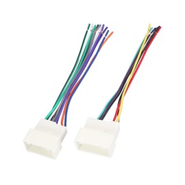 A ABSOPRO Car Stereo CD Player Wiring Harness Set 70-7304 Wire Radio Adapter for Kia Rio 2012-2017 (Set of 2)