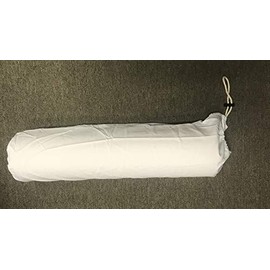 Therapist’s Choice Waterproof Cylinder Pillow Case Cover for Massage Table Bolsters with Drawstring Closure, Size: 6" x 27" Reusable & Machine Washable (Cover Only) (White)