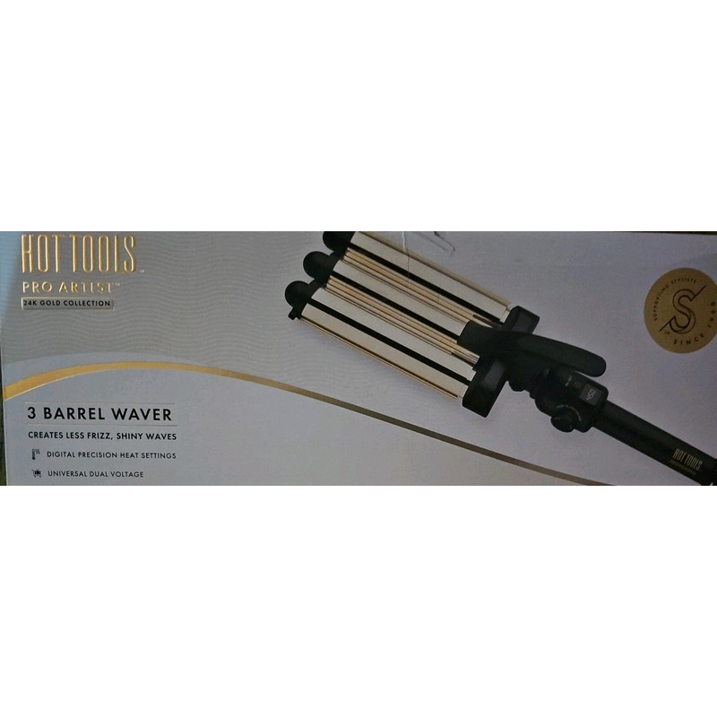 Hot Tools Pro Artist 24K Gold Digital 3 Barrel Hair