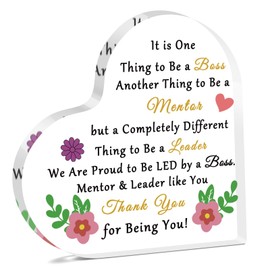 Boss Lady Gifts for Women Acrylic Keepsake Office Gifts for Boss Mentor Colleague Supervisor Bosses Day Appreciation Acrylic Plaque for Desk Retirement Leaving Farewell Gifts for Team Leader