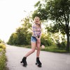 Roller Skates for Women with PU Leather High-top Double Row