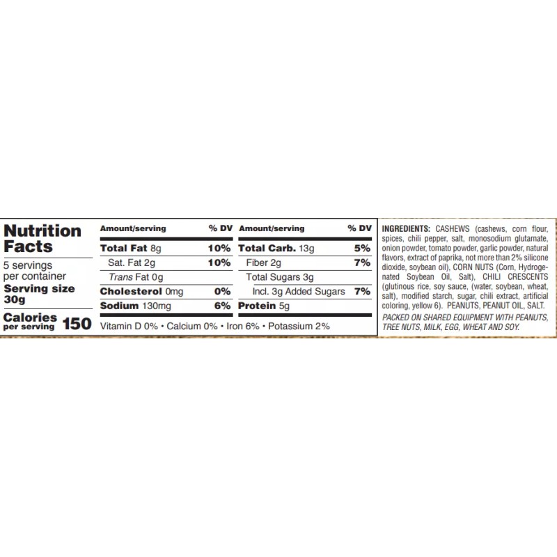 Gurley's Golden Recipe Southwest Cashew Mix, Bold Flavors, Nutty Crunch