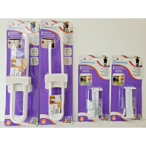 Dreambaby 2 Set Dreambaby Child Safety Catches& Sliding Locks Childproof
