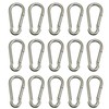 Boxcute 4x40mm Zinc Plated Steel Carabiner Snap Hook (Pack of