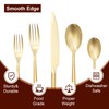 Gold 20-Piece Silverware Set with Handle, Stainless Steel Flatware Set,