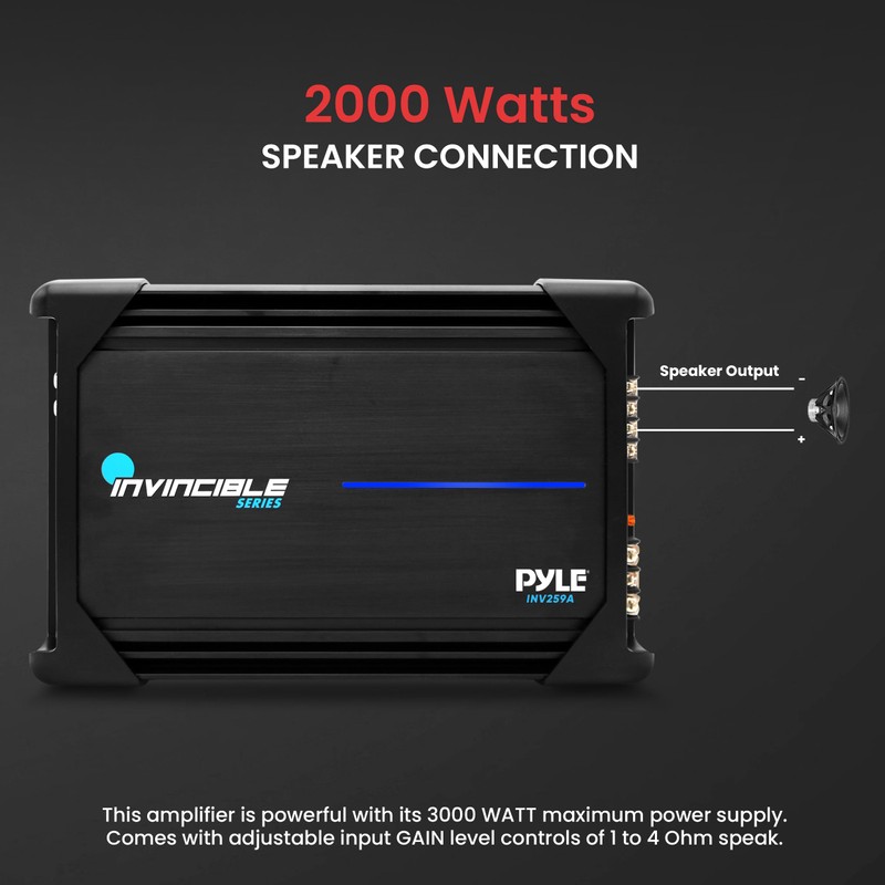 Pyle Class AB Mosfet Amplifier – 12” Invincible Series Monoblock