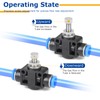 EFUTURETIME 6 x Pneumatic Throttle Valve Connector 6 mm Pneumatic