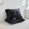 Wajade Faux Fur Plush Black Comforter Set Fluffy Fuzzy Shaggy