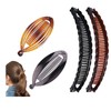 Banana Hair Clips Set,2 Fishtail & 2 Double Comb Claws,