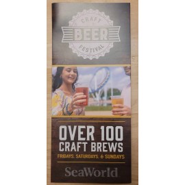 SeaWorld Craft Beer Festival Brochure Guide Map Orlando,FL NEW 2023