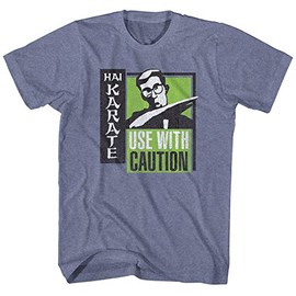 American Classics Hai Karate Aftershave Fragrance Use with Caution Green Chop Adult T-Shirt - Blue, XX-Large
