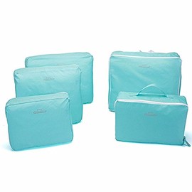 Shop-Story – Set of 5 Organiser Luggage Suitcase Travel Bag – Blue