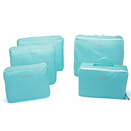 Shop-Story – Set of 5 Organiser Luggage Suitcase Travel Bag – Blue
