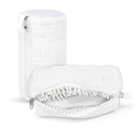 SHEPIN Pack of 2 Shoe Wash Bags, Washing Machine, Shoe Bag, White, Lightweight, Shoes Wash Bag for Washing Machine, 360° Cleaning Fluff, Reusable Shoe Bag, Laundry Bag with Zip