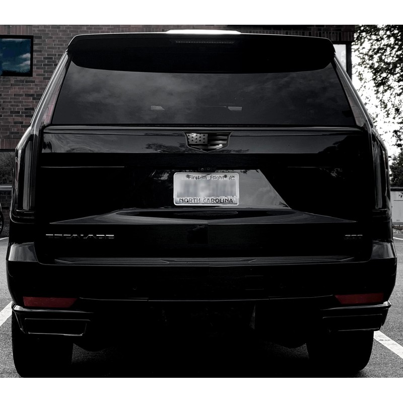 American Black Flag Aluminum Overlay Grill Front Taigate Emblems Set