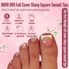 NOVO OVO Sharp Square Toenails for Gluing, Artificial Toe Nail