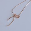 Silver 925 18K knotted ribbon necklace snake snake rope women's