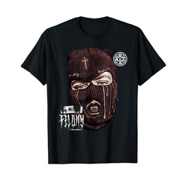 Modern Hip Hop Balaclava Girl Urban Streetwear Edgy Ski Mask T-Shirt