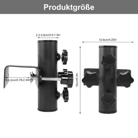 GFUEIGJ Parasol Holder Balcony Railing Clampable Umbrella Holder Balcony Railing Universal Parasol Holder Balcony Parasol Holder for Square Railings