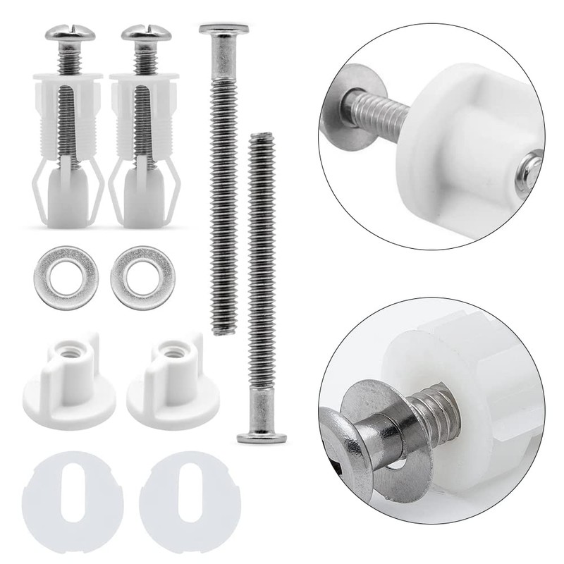 2 Set Universal Toilet Seats Screws and Bolts Toilet Seat