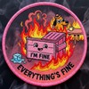Everything's Fine Dumpster Fire Embroidery Morale Patch - Hook and