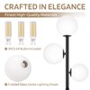 67" Mid Century Floor Lamps for Living Room, 3 Globe