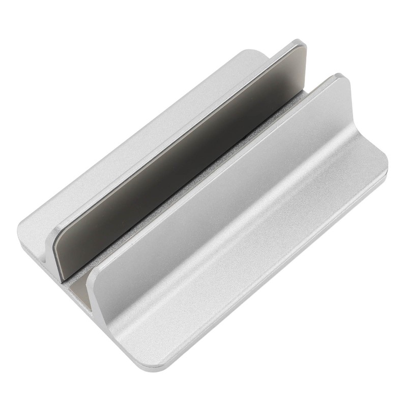 Vertical Laptop Stand Grey Regulable Base 3D Curved Appearance Bottom