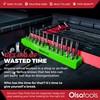 Olsa Tools Hex Bit Organizer with Magnetic Base - Green