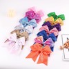 Jumbo Glitter Cheer Bow Clip - 7 Inch Large Cheerleading