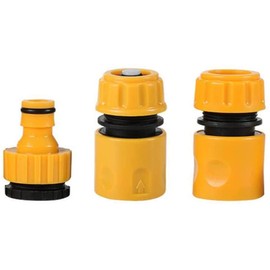 ZHIHUI Hose Connetor, Hose End Quick Connect fitting, Gardening Watering Car Washing Hose Quick Connector, 1/2" Hose Pipe Quick Connector + Faucet Adapter - 3 pack