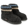 Haflinger Hüttenschuh Paul High Unisex-Adult-Gum Rubber, Grau/graphit/blau/beige, 44 EU