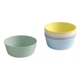 Paärty Art 6 Platos Hondos Infantiles Reutilizable Plastico Bowls Color