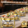 Allucky Chafing Dish Buffet Set: 5QT Round Stainless Steel Chafer
