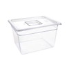 Polycarbonate Gastronorm Container - 1/2 Size - 200mm depth. 10.8