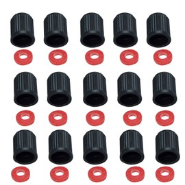 FamGift 自動車・自転車用シールバルブを備えたタイヤ（防塵）ユニバーサルバルブカバー（黒10個）