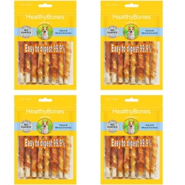HealthyBones Chicken Breast Wrapped Natural Dog Treats for Pekingese and Other Small Companion Dogs, 36 Count
