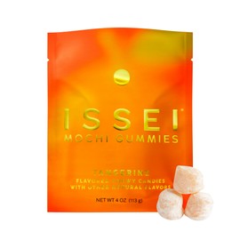 ISSEI Tangerine Mochi Gummies | Dye-Free Candy | Gluten-Free | Real Sugar, No Artificial Flavors or Colors | Award-Winning Japanese Candy | 4 Oz 1-Pack