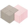 Sichler Beauty Towel: 20 Microfibre Facial Care Wipes, Pink/Grey, 30