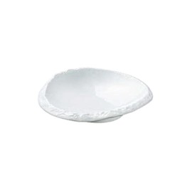 Yamashita Kogei 905720249 Sashimi Plate, Reinforced White Oval Facing, 7.1 x 7.3 x 1.8 inches (18 x 18.5 x 4.5 cm)