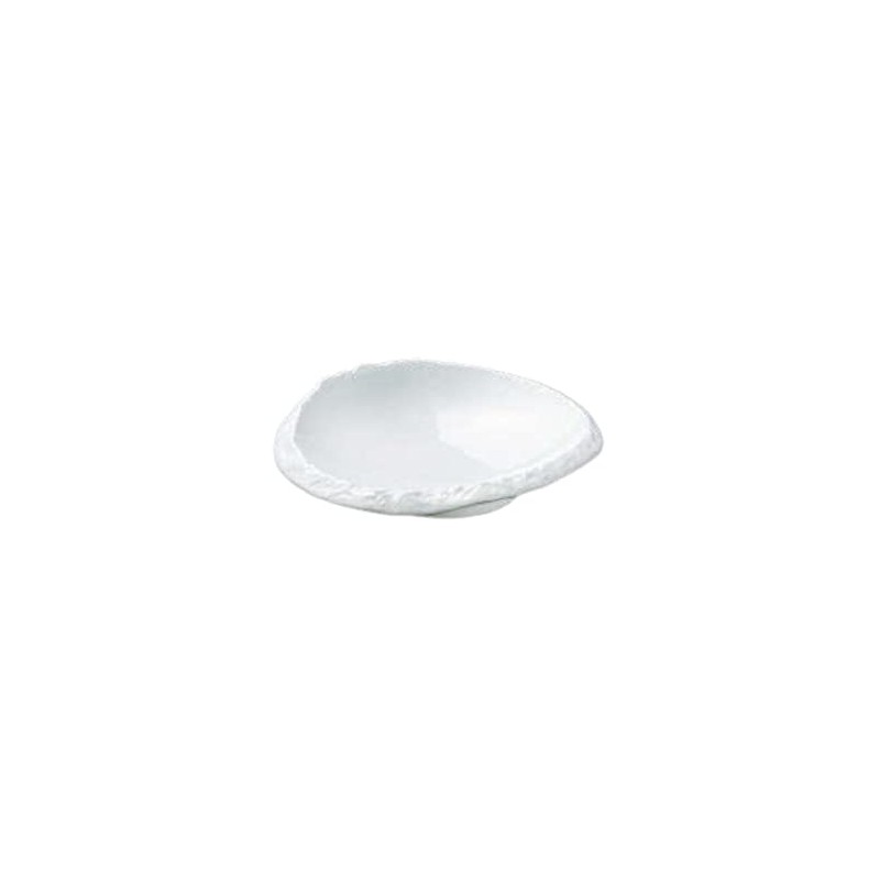 Yamashita Kogei 905720249 Sashimi Plate, Reinforced White Oval Facing, 7.1