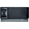 Ike Behar Black Silk Cummerbund and Bow Tie Set